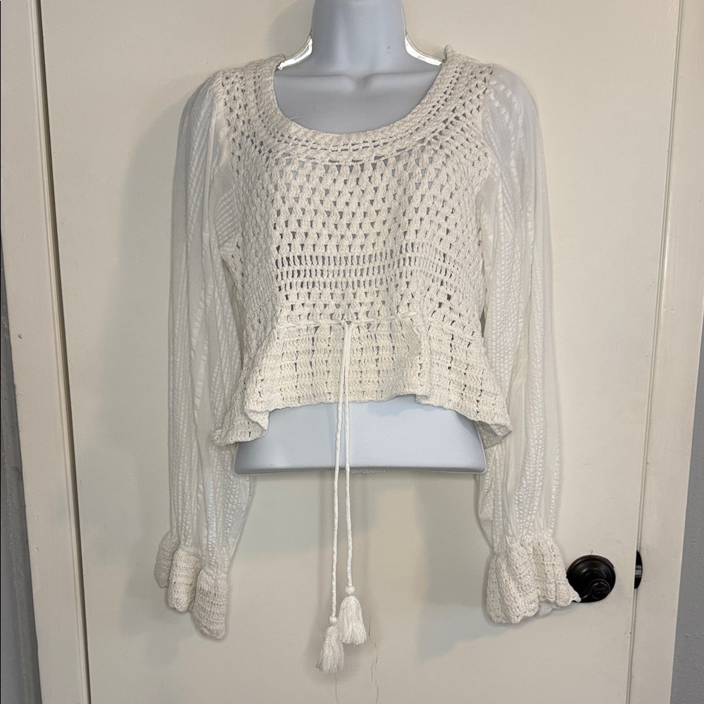 Free people White Crochet Top